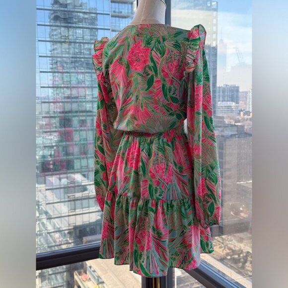 🆕 LILLY PULITZER 🧿 NWT Taviana Stretch Dress, Coming in Hot Blue Horizon, Sz00 - Picture 7 of 15